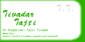 tivadar tajti business card